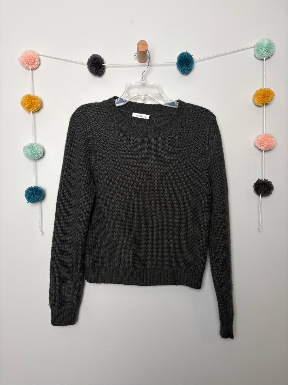 Neuflora Charcoal Gray Crewneck Sweater